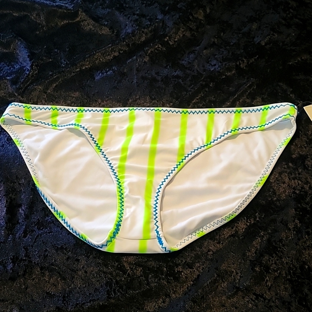 🆕️ SO Bikini Bathing Suit 👙 Kiwi Stripe bottoms Size: XXL